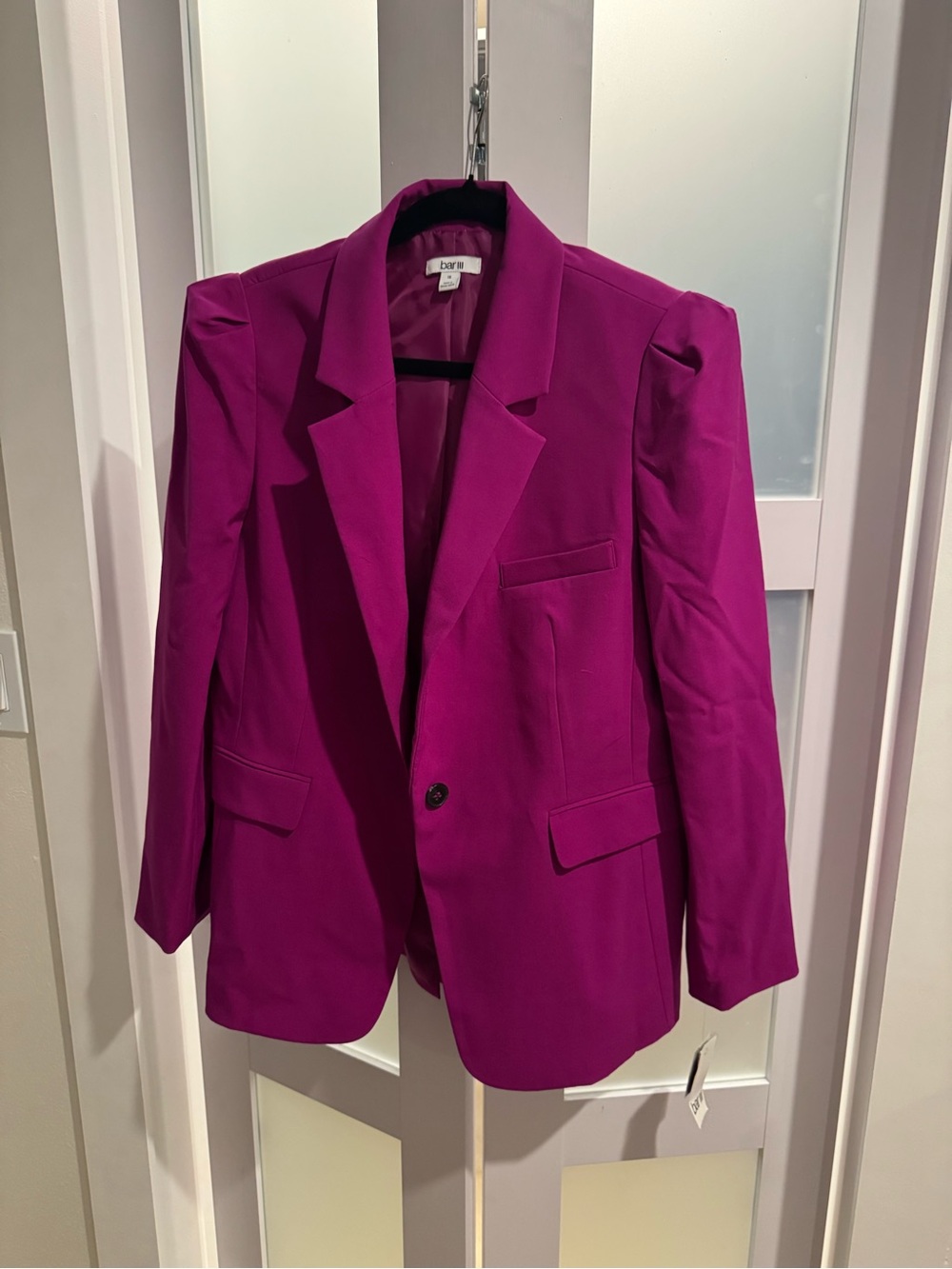 Bar III Magenta Single-Button Blazer